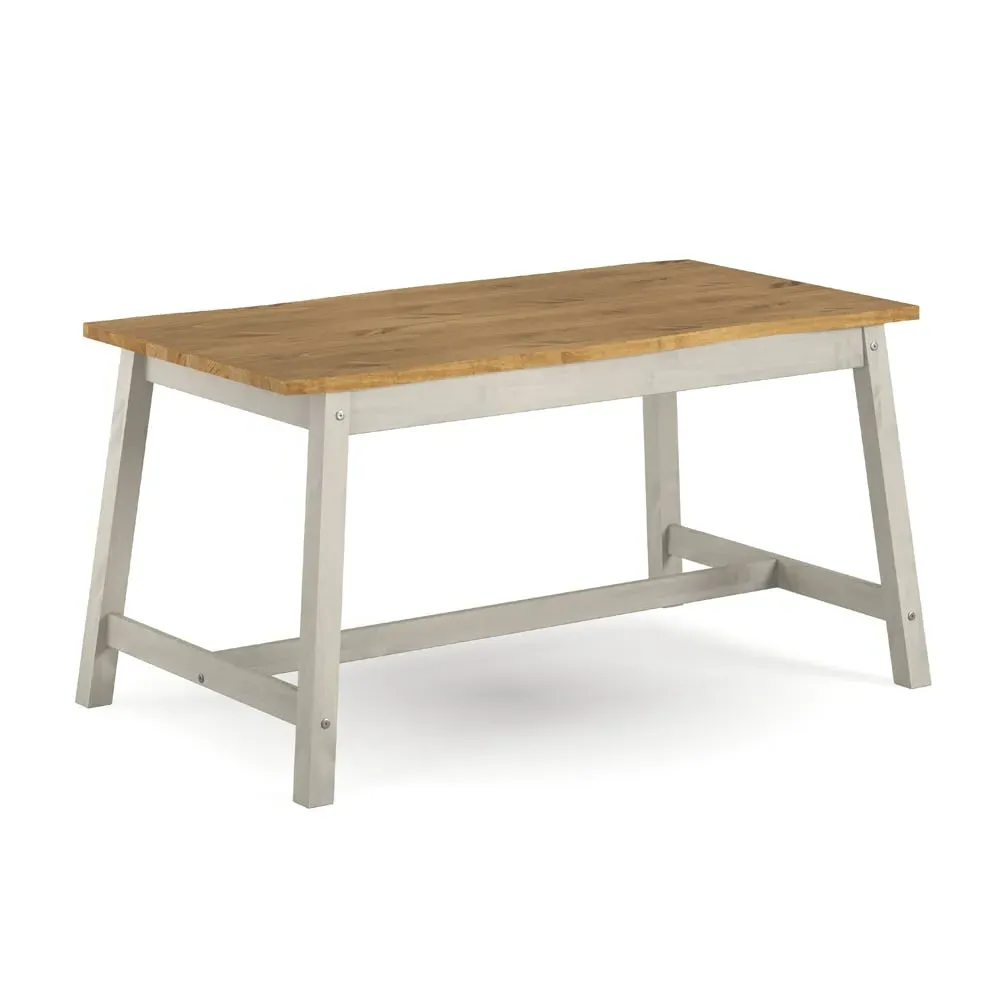 Consett Rectangular Dining Table - Grey, Oak