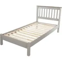 Consett Single Bed Frame - Grey, Oak