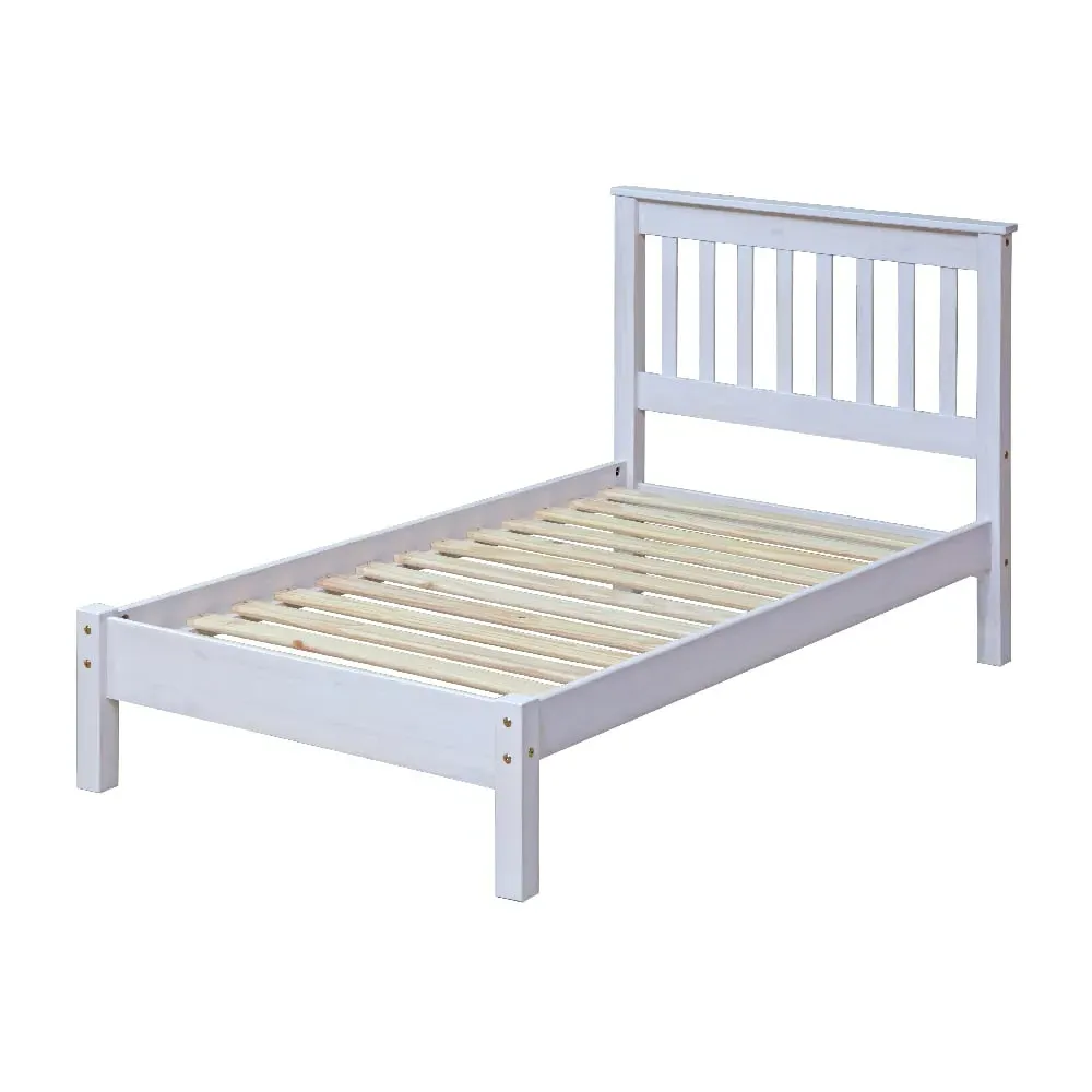 Consett Single Bed Frame - White