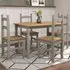 Consett Small Dining Set with 4 Chairs - Grey, Oak