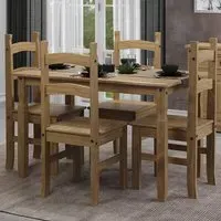 Consett Small Dining Table with 4 Chairs - Oak