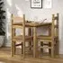 Consett Square Dining Table with 2 Chairs - Oak