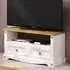 Consett TV Stand with 2 Drawers - White, Oak