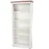Consett Wide Bookcase with 5 Shelves - White, Oak