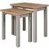 Consett Wooden Nest of 2 Tables - Grey, Oak