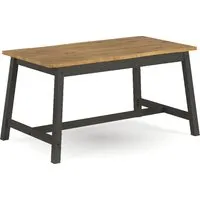 Consett Rectangular Dining Table - Black, Oak alternate view