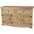 Consett Wooden Sideboard with 3 Doors 2 Drawers - Oak