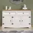Consett Wooden Sideboard with 3 Doors 2 Drawers - White, Oak