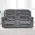 Cora 2-Seater Recliner Sofa - Dark Grey, Velvet