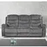 Cora 3-Seater Recliner Sofa - Dark Grey, Velvet