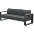Cora 3-Seater Sofa - Dark Grey, Charcoal