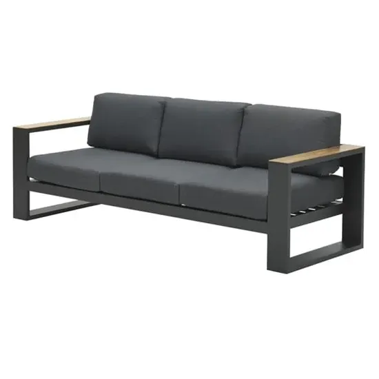 Cora 3-Seater Sofa - Dark Grey, Charcoal