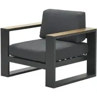 Cora Garden Lounge Chair - Black, Oak