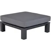 Cora Ottoman - Dark Grey, Aluminium