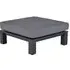 Cora Ottoman - Dark Grey, Aluminium