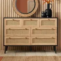 Coralie 7-Drawer Chest - Black Oak