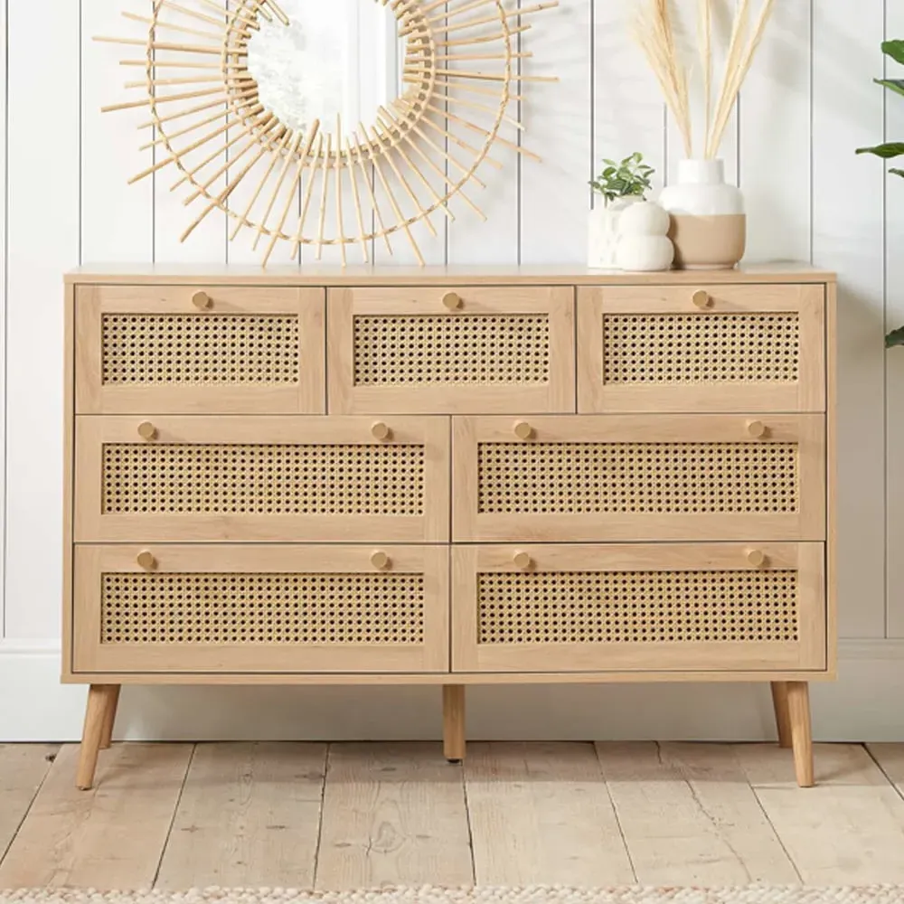 Coralie 7-Drawer Chest - Oak