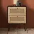 Coralie Bedside Cabinet with 2 Drawers - Black Oak
