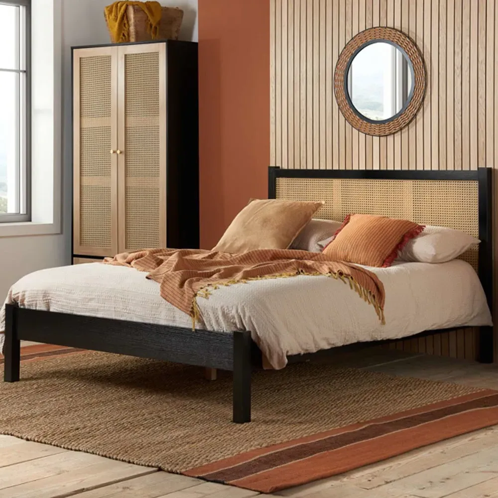 Coralie Double Bed Frame - Black Oak image