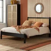 Coralie King Size Bed Frame - Black Oak