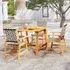 Corbin 5 Piece Garden Dining Set - Natural, Acacia Wood