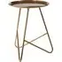 Cordue Round Side Table - Brass