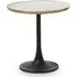 Cordue Round Side Table - White, Metal