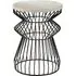 Coreca Round Side Table with Curved Base - White, Iron