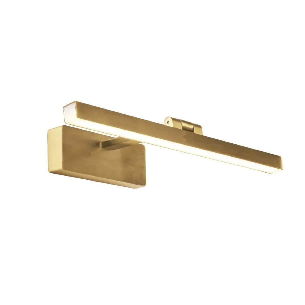 Corfu LED Rectangular Picture Light - Gold, Steel