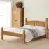 Corina Double Bed Frame - Waxed Pine