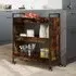 Corinth 3-Shelf Kitchen Trolley - Smoked Oak