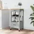 Corinth Kitchen Trolley with 2 Drawers - Grey, Oak