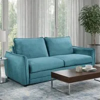 Cormex 2-Seater Sofa Bed - Ocean Blue, Fabric alternate view
