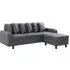 Cornelius L-Shaped Corner Sofa - Grey, Leather