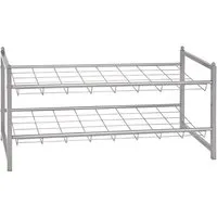 Cornville 2-Shelf Stackable Shoe Storage Rack - Aluminium, Steel alternate view