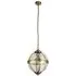 Coronet 3 Light Pendant Light - Antique Brass, Glass