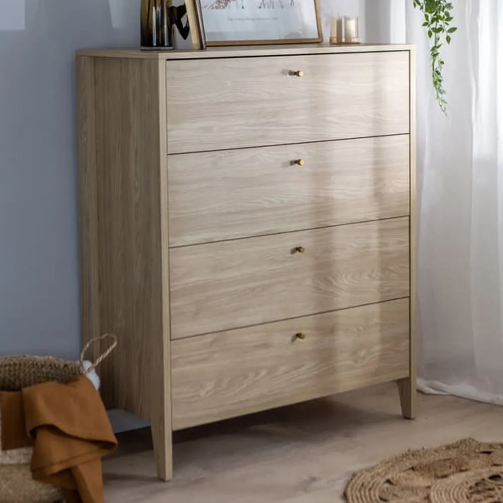 Cortez Chest of 4 Drawers - Oiled Oak