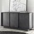 Corvi 3-Door Sideboard - Black, Marble Effect