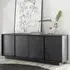 Corvi 4-Door Sideboard - Black, Marble Effect