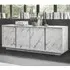 Corvi 4-Door Sideboard - White, Marble Effect