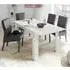 Corvi Extendable Dining Table Set with 4 Chairs - White Marble Effect