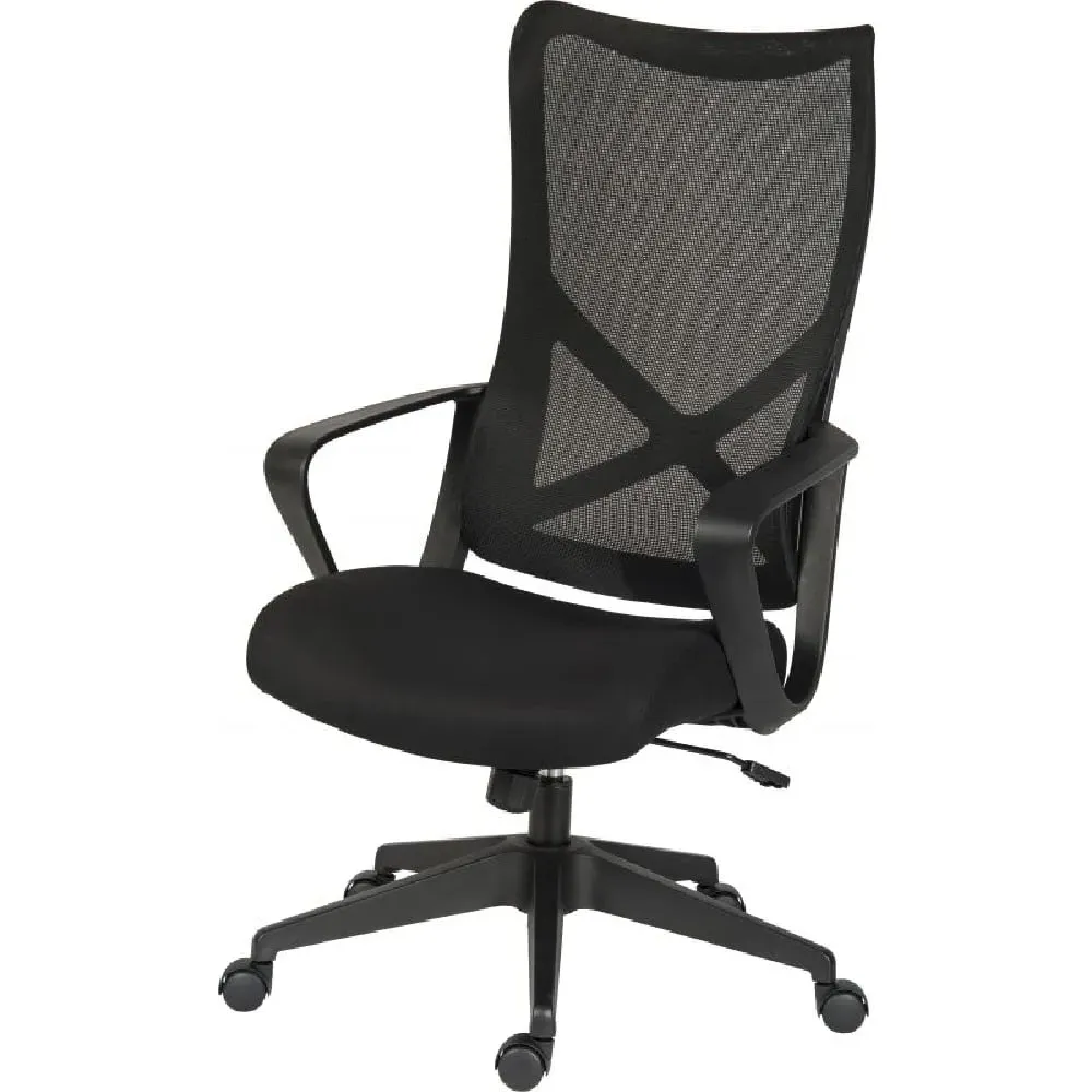 Corydon High Back Office Chair with Gas Lift - Black, Fabric image