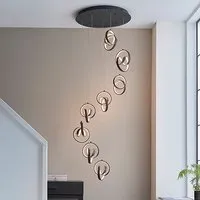 Cosma LED 8 Lights Pendant Light - Black, Metal