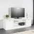 Country TV Stand with 2 Doors - White