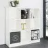 Country Wide Small Bookcase with 9 Compartments - White