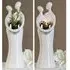 Couple Figurine Tealight Candle Holder - White, Ceramic