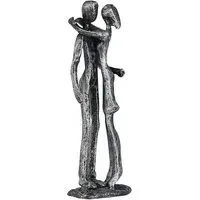 Couple Iron Design Sculpture - Antique Silver