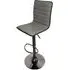 Coventry Faux Leather Bar Stool with Chrome Base - Grey