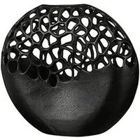 Cracklier Small Decorative Vase - Matt Black, Aluminium alternate view