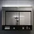 Cranbrook Mirrored Cabinet with LED - Black, MDF